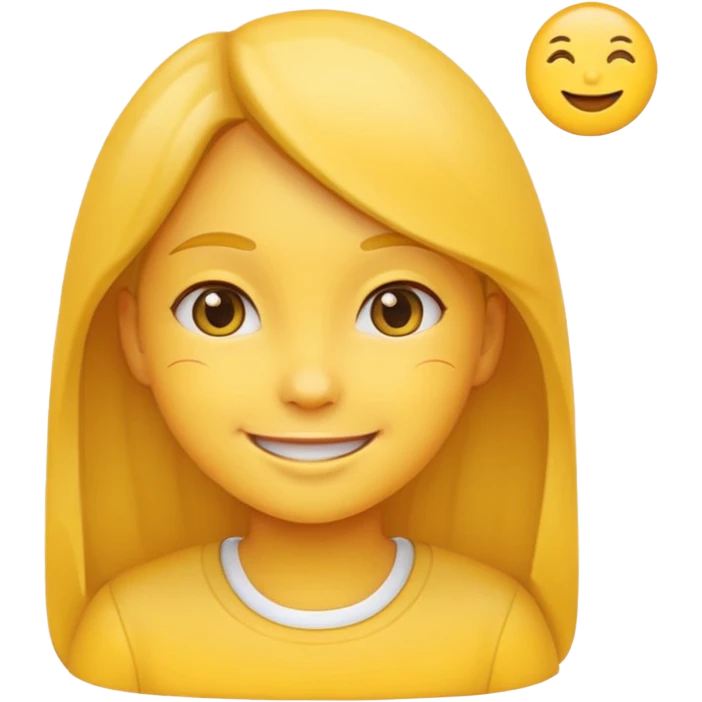 Make the girl in the photo an emoji. emoji