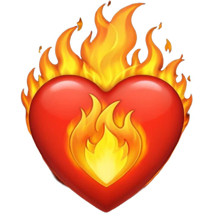 Black fire heart emoji