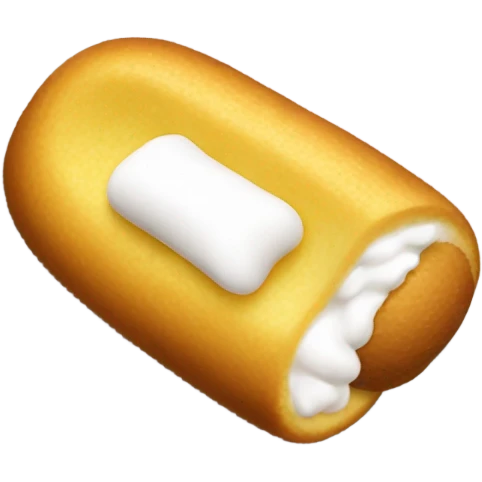 Twinkie with lots of cream  emoji