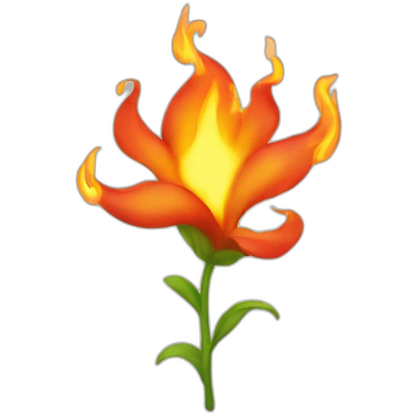 flaming flower  emoji