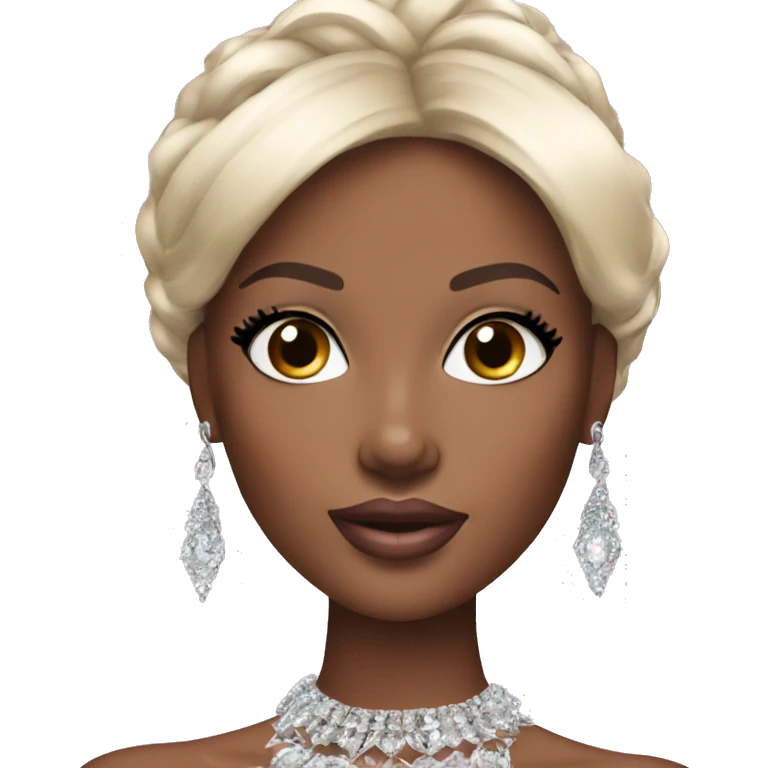 glamorous black barbie  emoji