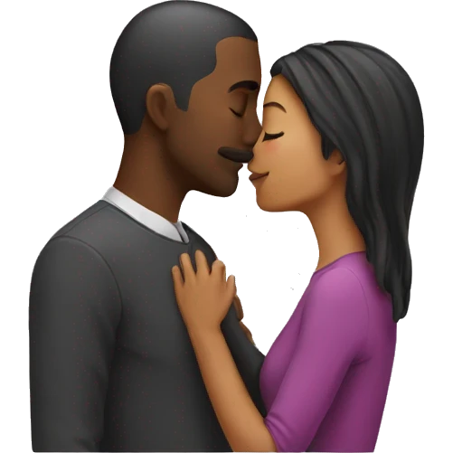 a couple kissing emoji