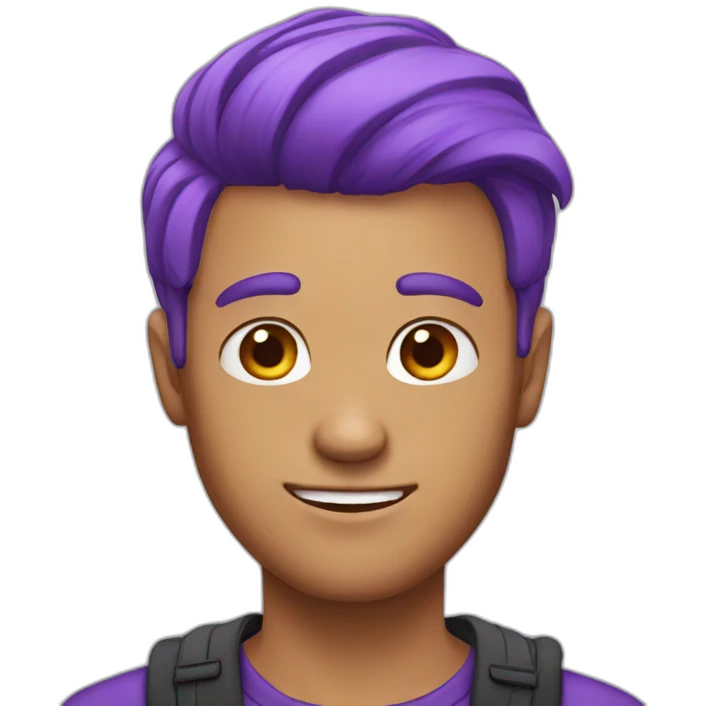 guy with purple hair emoji