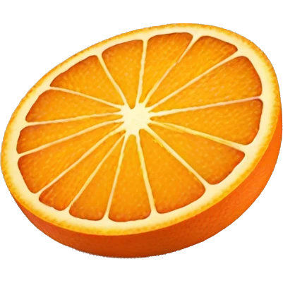 3D Orange slice  emoji
