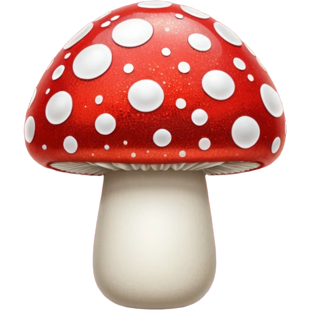 red glitter mushroom emoji