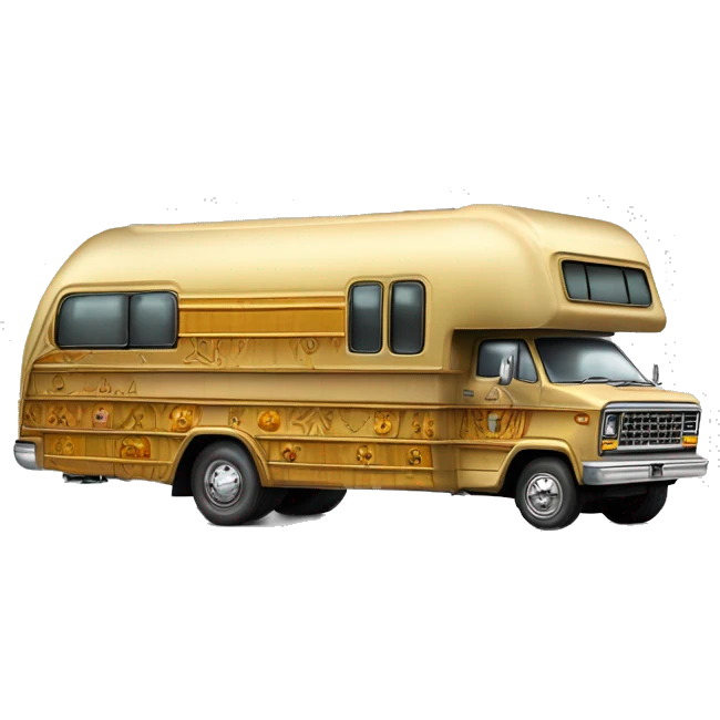 Real 70s C-3PO Winnebago dually woody monster bus emoji