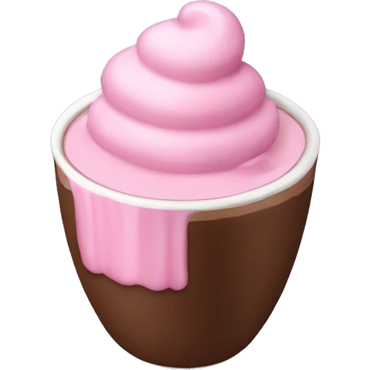 Pink hot chocolate  emoji