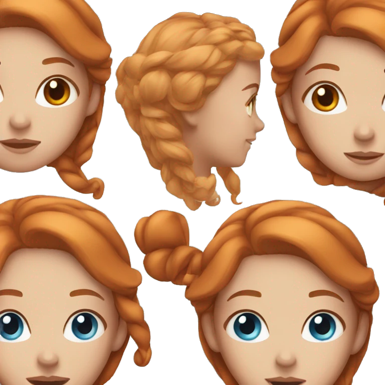 girl with ginger hair and blue eyes emoji