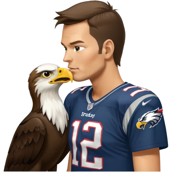 Tom Brady kissing eagles ass emoji