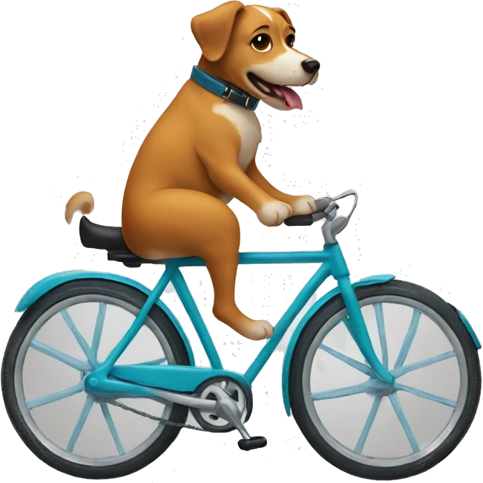 Dog on a bike  emoji