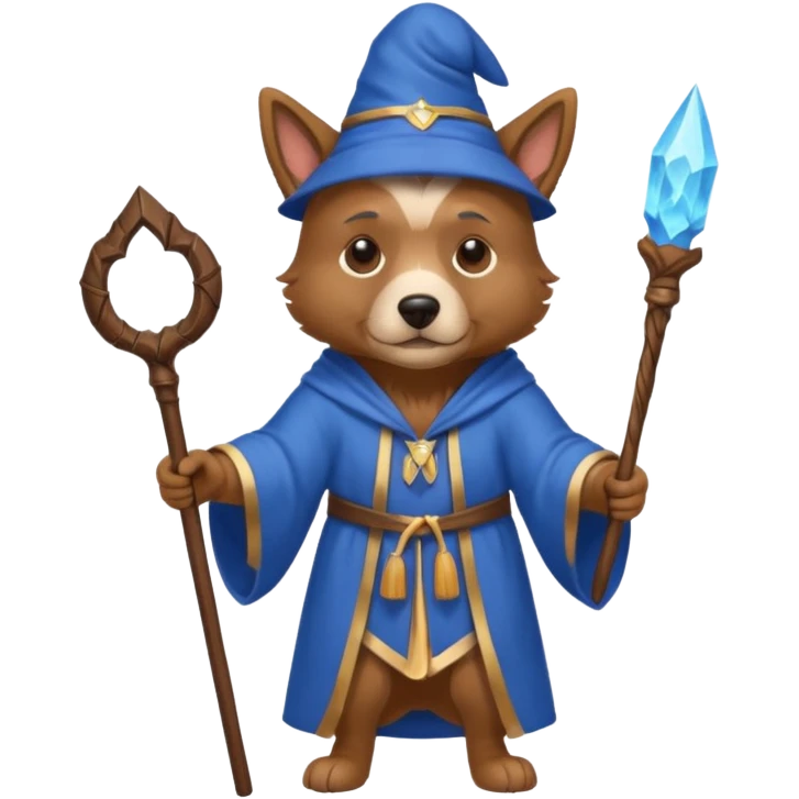 Dog wizard emoji