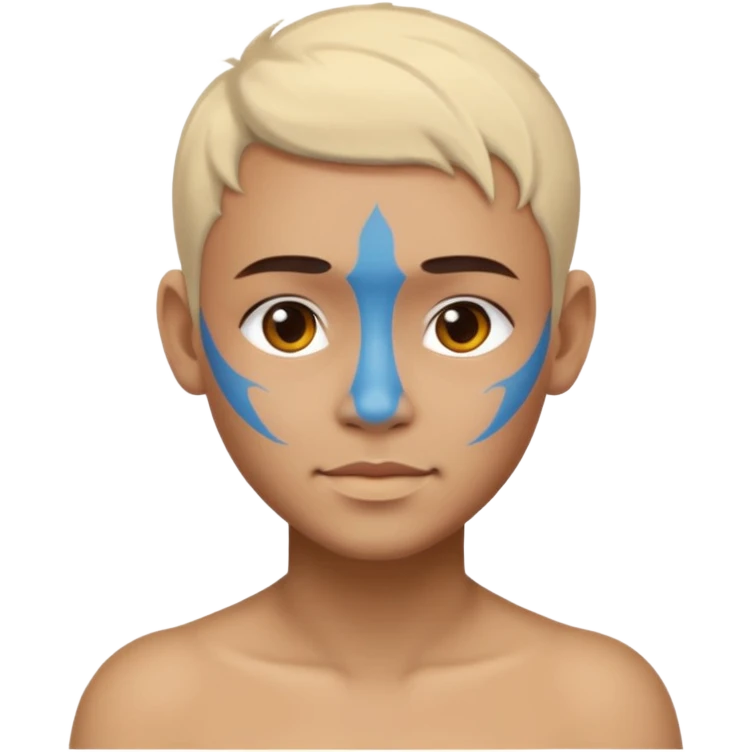 painted avter  on face body emoji