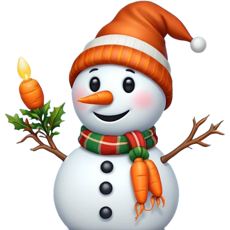 snowman with christmas lights  emoji