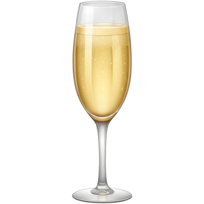 a glass of champagne with sparkling stars emoji