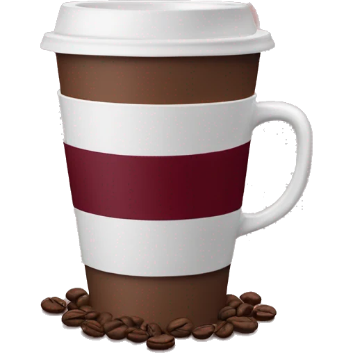  burgundy hot cup of coffee emoji