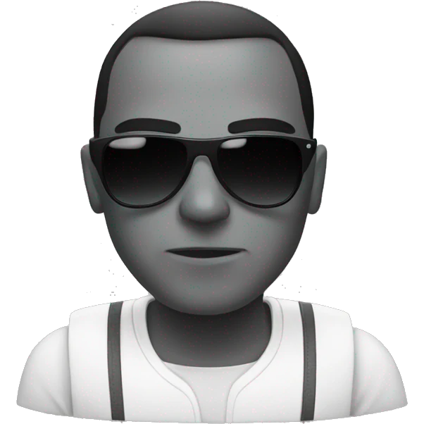 Shek serious with sunglasses  emoji