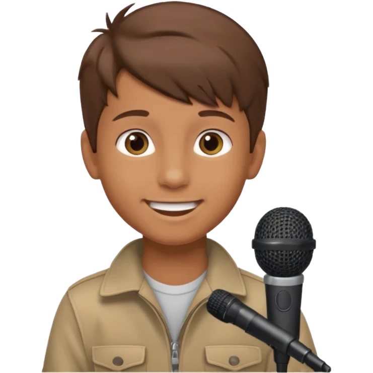 Boy with Microphone emoji