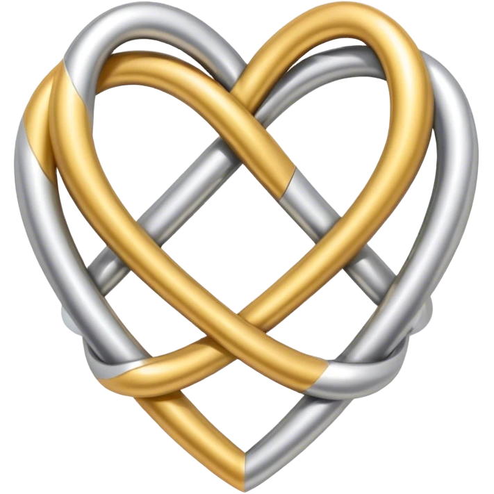 Hearts intertwined by infinity emoji