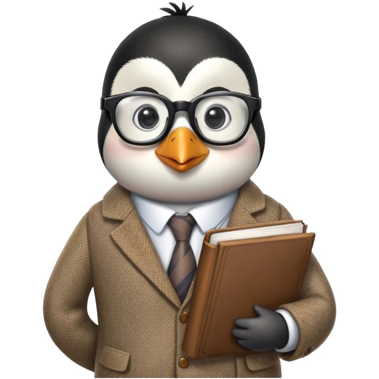 penguin teacher emoji