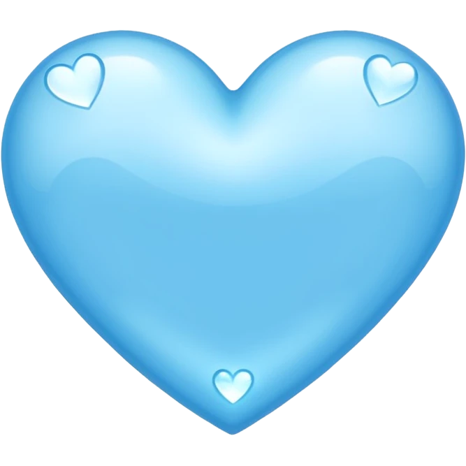 light sky blue heart with blingbling effect emoji