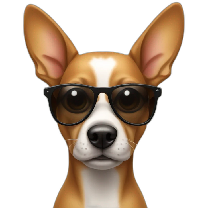 Pincher Dog with sunglasses emoji