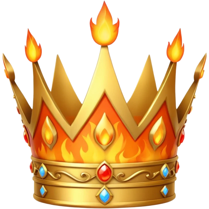 Coroa pegando fogo emoji