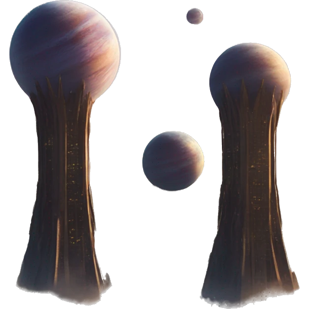 a planet went front on the towers emoji