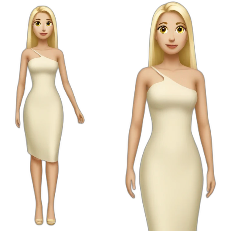 Hot blonde woman jn dress emoji