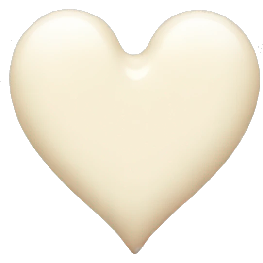 Milk-colored heart emoji