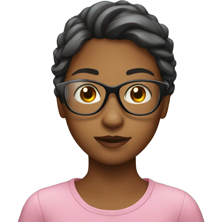 girl with glass emoji