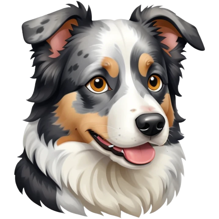 Merle border collie dog emoji