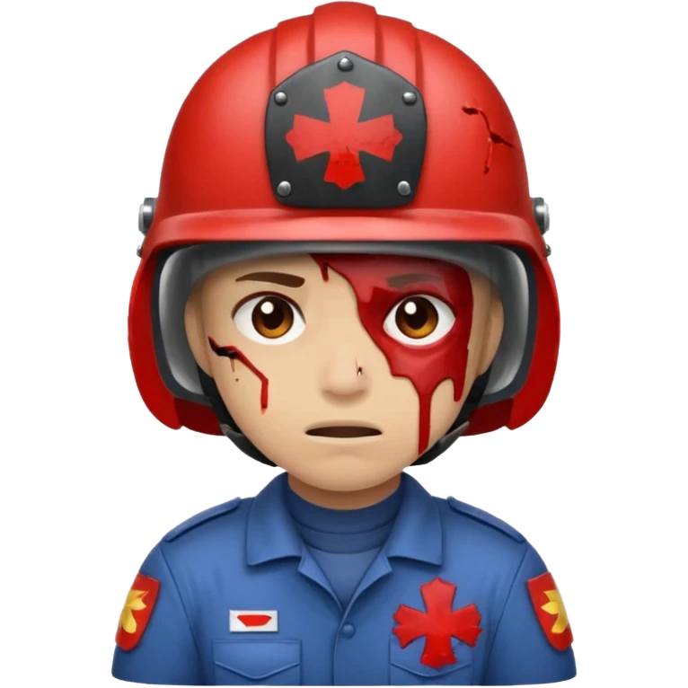 Person helmet accident emoji