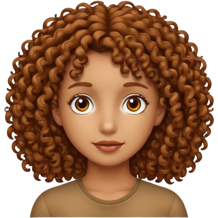 tan skinned,brown curly haired girl  emoji