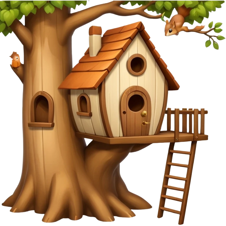 squirrel house on the tree emoji