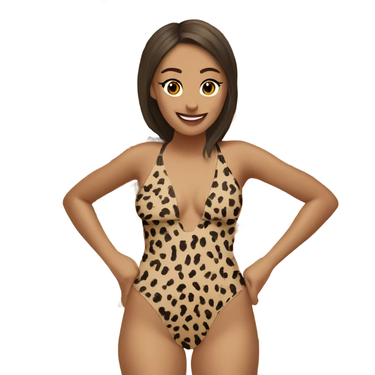 just Leopard swimsuit emoji