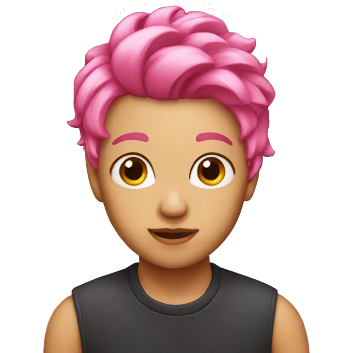 Pink hair emoji