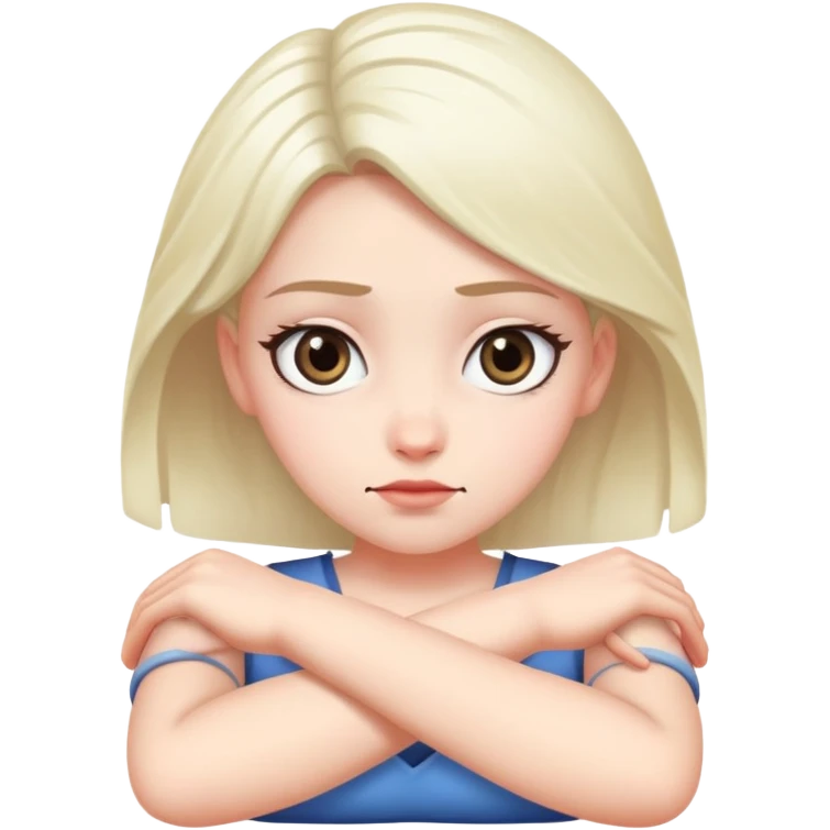 girl crossed arms rolling eyes white skin emoji