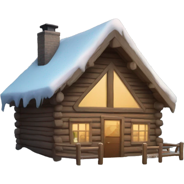 winter cabin emoji