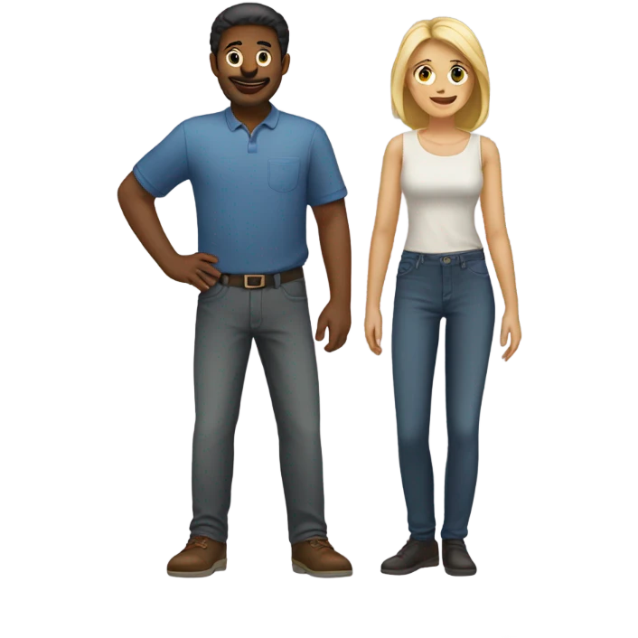 Woman and man emoji