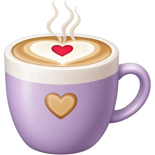 Pale purple coffe Latte  emoji