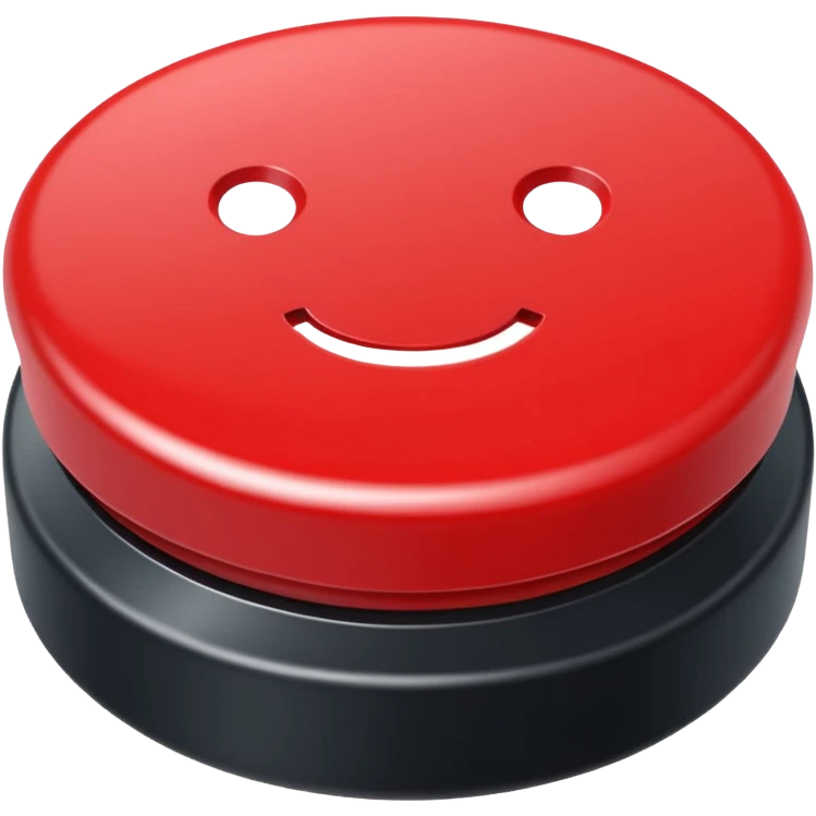 red button with a slight shadow emoji