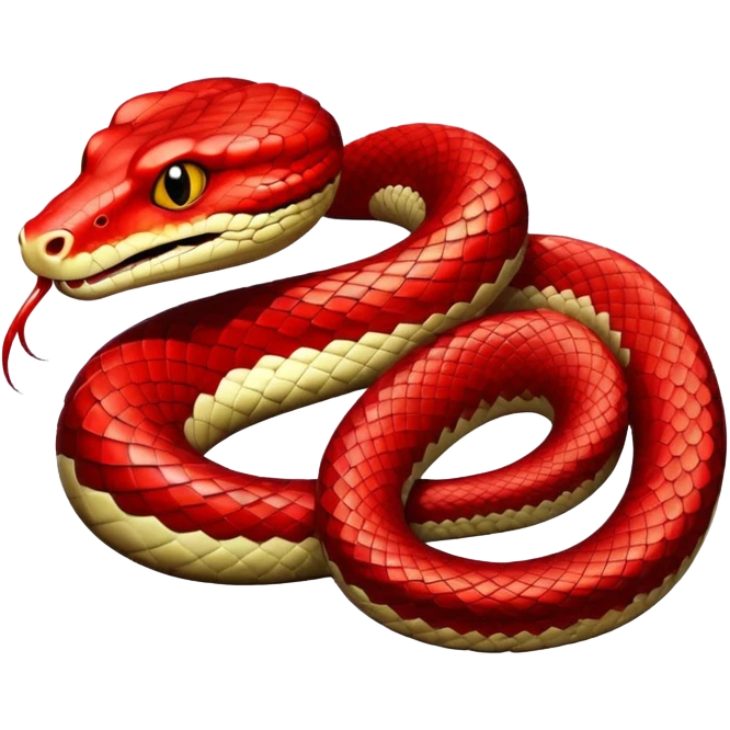 Snake with red hair emoji