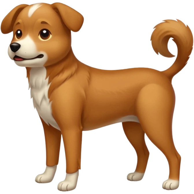 Dog peeing with leg up emoji