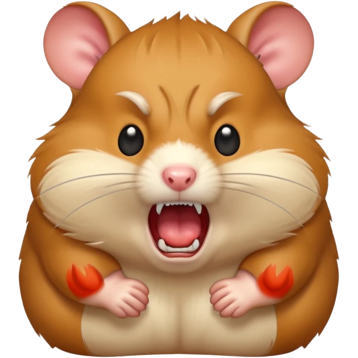 Screaming hamster emoji