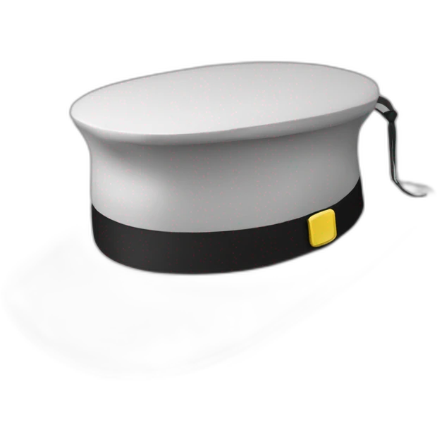Education hat 3d black emoji