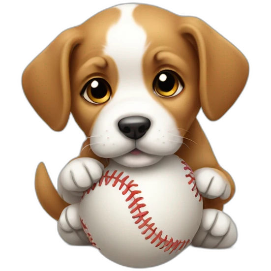 puppy with ball emoji