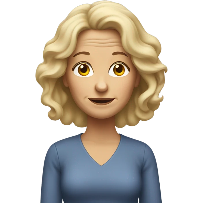 aged woman with blonde hair emoji