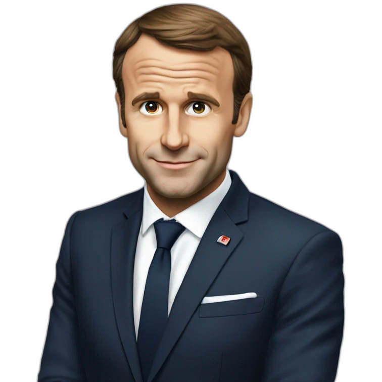 Macron qui fait des douche d honneurs emoji