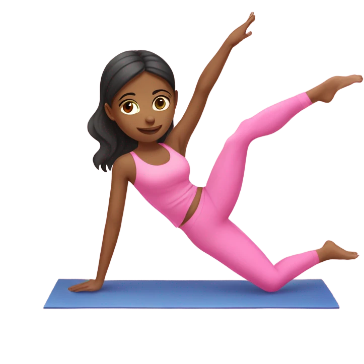 Girl do pilates pink emoji