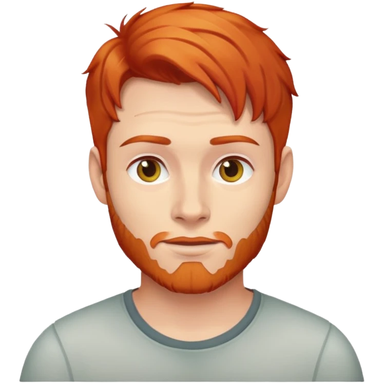 a man with ginger red hair emoji